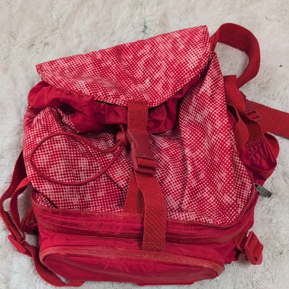 Red Patterned STELLA MCCARTNEY Backpack, Also Can Be Carried As A Bum Bag